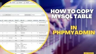 How to copy MySQL Table in phpMyAdmin