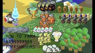 Bee swarm simulator: how to summon 999999999 Puffshrooms