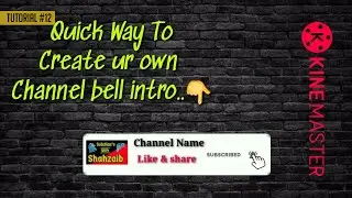 How To Make Animated Bell Icon Intro In Mobile | Kinemaster tutorials 👌