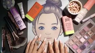ASMR Refreshing Makeup Express Application ( Huda Beauty , PIXI , Guerlain )