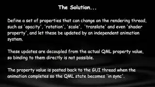 Qt Quick 2.0, Animations on the Rendering Thread