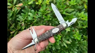 Five different vintage New York Knife Company Boy Scout Knives!