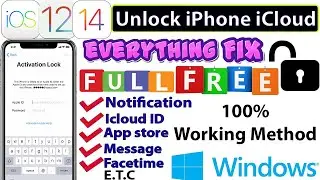 How to Bypass iPhone iCloud in Full Free | Everything Fix | IOS 12, IOS 14 100% Working Method