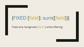 Tableau  - Introduction to the FIXED level of detail (LOD) function