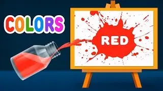Learn Colors with Color Ink Bottles - Colours for Kids to Learn - Learning Videos