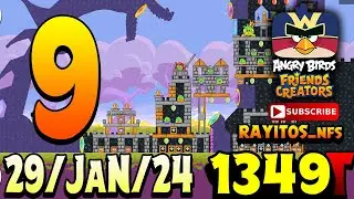 Angry Birds Friends Level 9 Tournament 1349 Highscore POWER-UP walkthrough