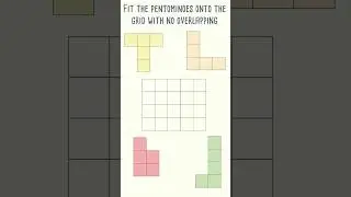 Can you solve this pentominoes puzzle? #puzzle #tetris #minitymaths