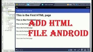 How to add local html file in android studio 3. 0 programmatically