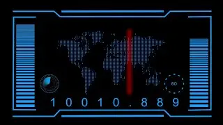BACKGROUND Dynamic HUD with Flat World Map and Scanning Scanner