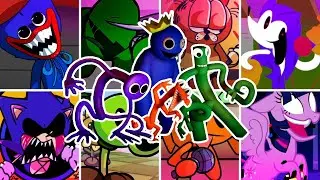 FRIENDS TO YOUR END but Every Turn a Different Character Sings 🎤 ( FNF VS RAINBOW FRIENDS ) 💜