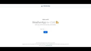 CS50x Final Project: Weather App