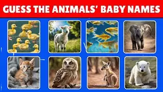 Guess the Animals' Baby Names 🐾 | Baby Animal Names Challenge 💡 | BRAIN TEST