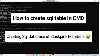 How to Create Table In SQL in Command Prompt || DBMS #dbms #sql #database