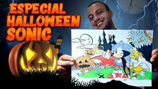 COMO DESENHAR O SONIC ESPECIAL  HALLOWEEN - Passo a passo/ tutorial completo