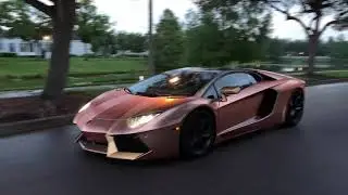 Driving my new Rose Gold Lamborghini Aventador!