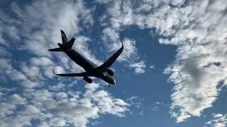 A320 заходит на посадку в Шереметьево