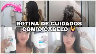 ROTINA DE CUIDADOS COM O CABELO NO BANHO!!!  ❤ Karen Fs