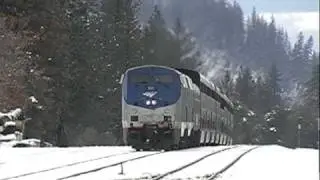 Amtrak 6 @ Colfax, 02/14/09 Prt 1