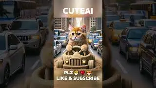 A kitten abandoned on the beach by a girl. What does the kitten do?👧🏻😹🏖#aicat #kitten #cutecat