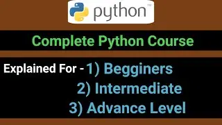 Python for Beginners (Full Course Explained) |Programming Tutorial-Python Full Course Topics with ex
