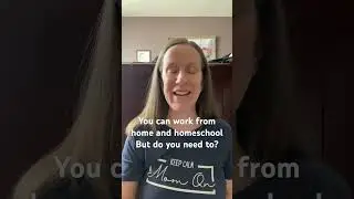 You can work from home and homeschool but do you need to?