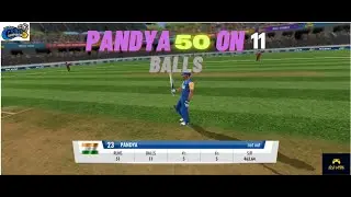 Hardik pandya 50 on 11 balls [INCREDIBLE innings] #gaming #cricket #gameplay