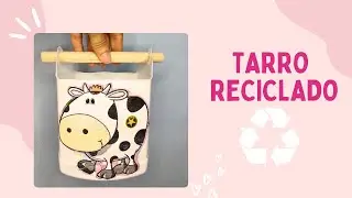 Tarro reciclado y decorado