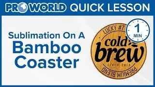 Sublimation On A Round Bamboo Coaster
