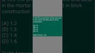 Civil engineering Mcq's qst.no.105