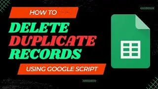 how to delete duplicate records in a google sheet using script