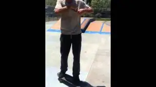 Old man performs some sweet skateboard tricks.