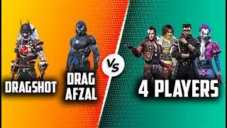 DRAGSHOT FF X DRAG AFZAL VS 4 PRO PLAYERS| Gareena Free Fire