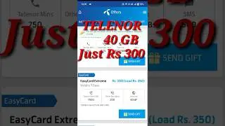 Telenor 40 Gb Data Just Rs 300 ! TELENOR Easycard Extreme 40 GB ! short Video