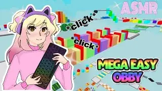 ROBLOX Mega Easy Obby but it’s KEYBOARD ASMR... *VERY CLICKY* 💗