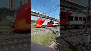 ЭС2Г пролетает мимо #поезда #ржд