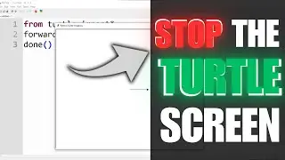 How to stop the screen of python turtle | 