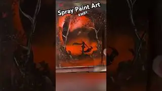 2 minute RWBY spray paint art Time Lapse #spraypaintart #rwby #shorts