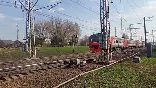 электричка Эд4м 0235 имени Алюшкина А.П