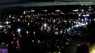LIVE English Bay Vancouver, Boats heading back after the fireworks