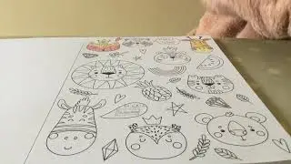 Colouring in of cartoon animals - Part 1