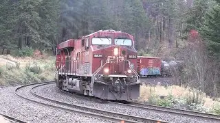 Skeena Pacific #2247 CPKC Train #400 East Mile 87.4 Shuswap Sub, Squilax, BC  2024-09-25