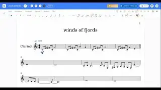 Winds of Fjords clarinet sheet music