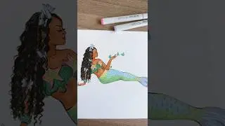 Draw The Little Mermaid With Me. 🧜‍♀️✨ 