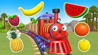 Learn names of fruits — Surprise Toys — Nursery Rhymes — Olly the train