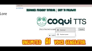 How to Easily Install COQUI TTS: Free Unlimited AI Text-to-Speech for Life