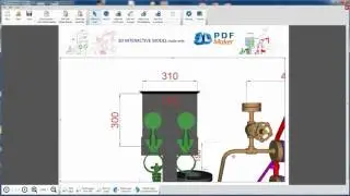 3D PDF Maker for AutoCAD Tutorial 14.  3D Model Dimensioning in the PDF file with Adobe Reader