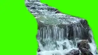 Waterfalls greenscreen