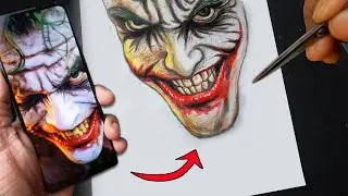 I Created a SCARY Joker Face with Oil Pastel!