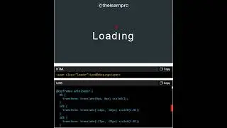 HTML | CSS | Loader Animation | Interactive Component | UI design | 