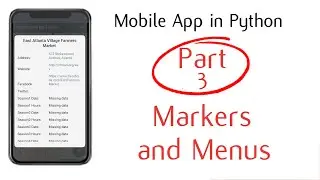 Python Mobile App Tutorial - Part 3: Markers and Menus | Kivy/KivyMD